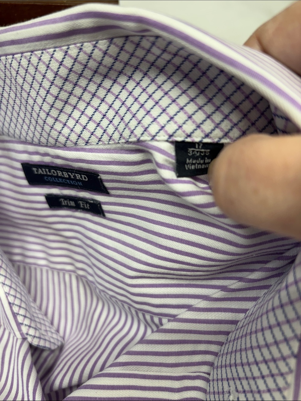 Men’s long sleeve dress shirts size 17 - Picture 3 of 4